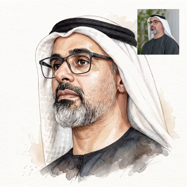 watercolor رسم شخصيات