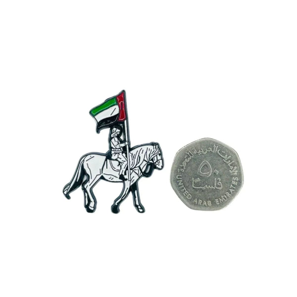 بروش ستكر - حصان مع علم الامارات